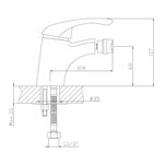 СМЕСИТЕЛЬ Д БИДЕ КЛЕВЕР NEGA NG45