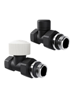Набор термостатический для радиатора прямой 1/2 Design М30х1.5 Черный Royal Thermo