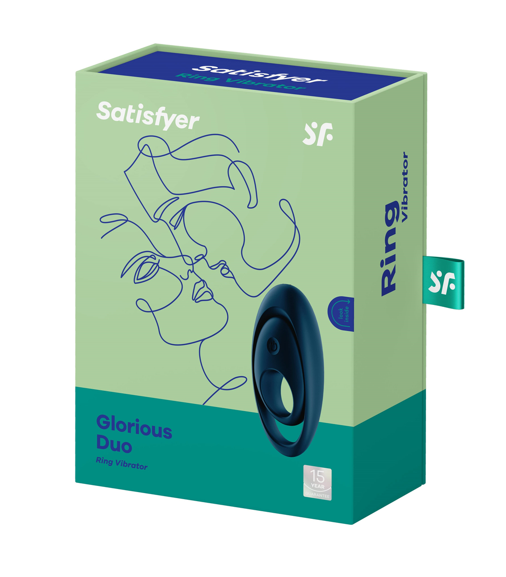 Эрекционное кольцо Satisfyer Glorious Duo синее