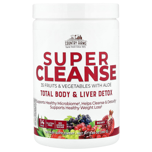 Country Farms, Super Cleanse, с ягодным вкусом, 280 г (9,88 унции)