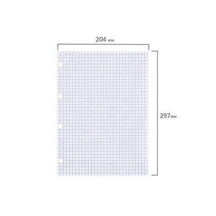 Сменный блок для тетрадей на кольцах А4, 120л, белый, Brauberg