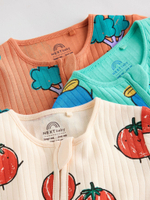 Комбинезон / Cлип для малышей Next E19-573, 3 шт., Мятный, Бежевый, Оранжевый