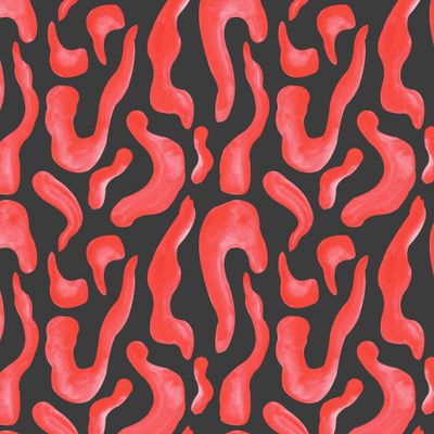 Абстракция красное на черном