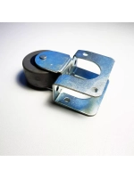 Опора роликовая 5522 с резиновым колесом d42 мм, 2 шт