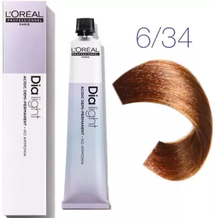 L'Oreal Professionnel Dia Light 6.34 темный блондин золотисто-медный 50мл