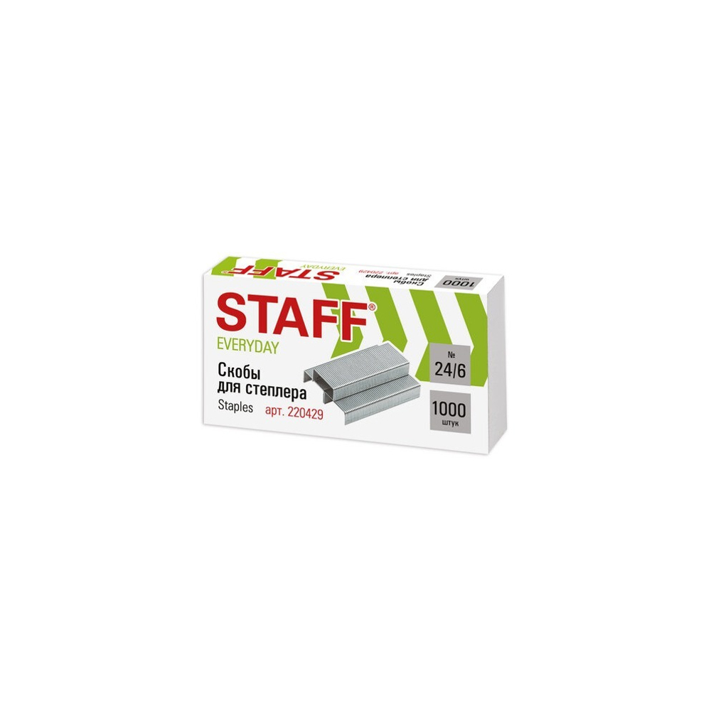 Скобы д/степ. №24/6 STAFF 1000 штук, 220429