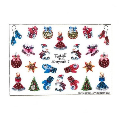 Слайдер-дизайн Fashion Nails Серия 3D Crystal № 17