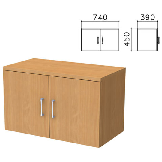 Шкаф-антресоль "Монолит", 740х390х450, цвет бук бавария, АМ01.1