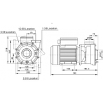 Насос LP150 без префильтра 25м³/час(8м), 1ф/220В, 1,1кВт/5,8А, PoolKing