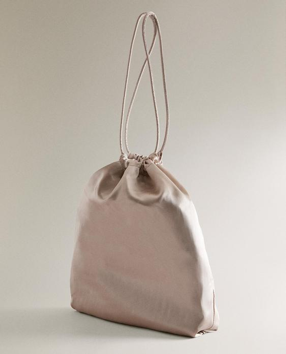 ZARA HOME БОЛЬШАЯ ШЕЛКОВАЯ КОСМЕТИЧКА, ЭКРЮ