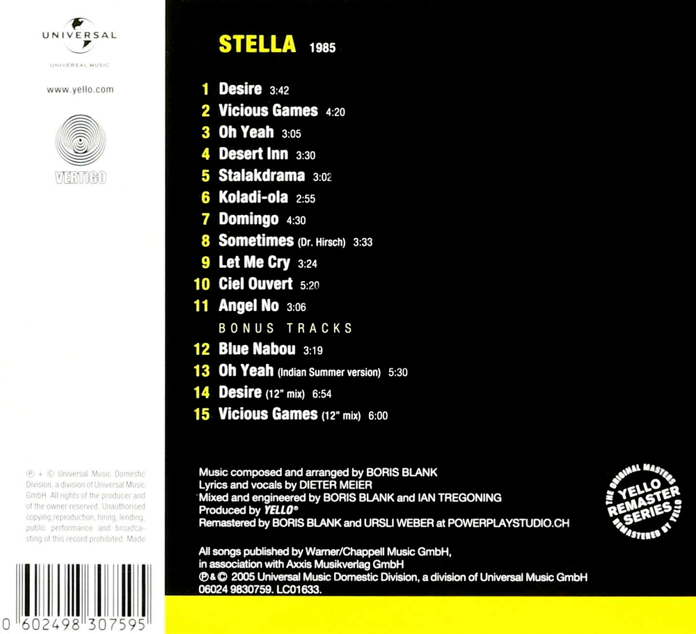 Yello / Stella (CD)