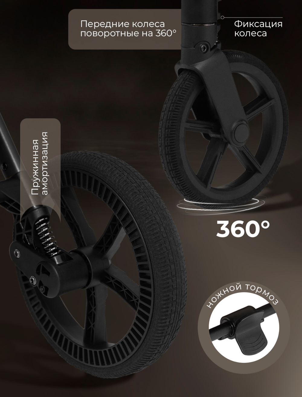 Коляска прогулочная Sweet Baby Elegante D Black