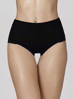 Трусики-слип с завышенной линией талии (Размер: XXL) (Цвет: черный)