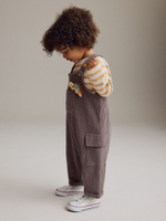 Лонгслив и комбинезон вельветовый в комплекте для мальчика Next B16-597, Коричневый, Светло-желтый