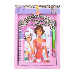 Блокнот детский Basir, с ручкой, формат А6, серия "Модница", переплет 7БЦ, 18*13 см, 52 листа, 4 обложки ассорти