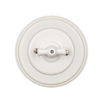 Выключатель 2-х клавишный, керамика, цвет белый B1-202-01