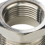 Футорка STOUT SFT 0029 - 1" x 3/4" (для стальных труб, латунь никелированная)