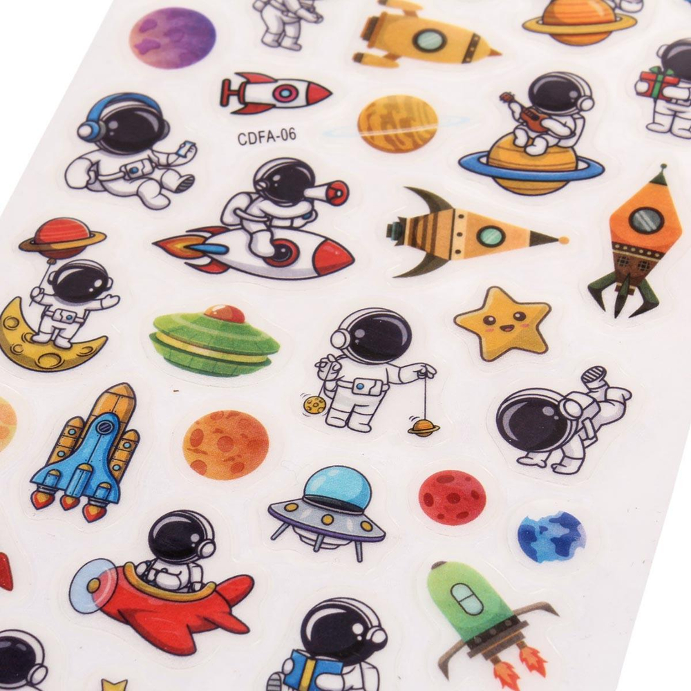 Наклейки "Космонавты" 21,5*11см. светятся в темноте