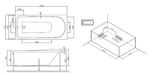 Каркас для ванны AM.PM Like 150x70 W80A-150-070W-R Серый