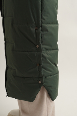 Пуховик женский зимний длинный до - 35, green