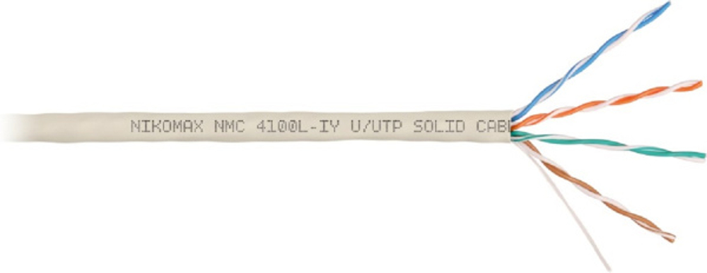 Кабель витая пара U/UTP 5e кат. 4 пары NikoMax NMC 4100L-IY