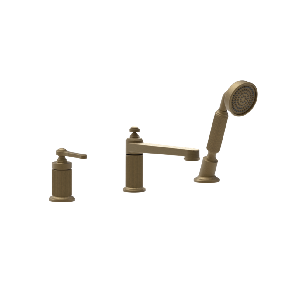 Смеситель для ванны Gessi Venti20 на 3 отверстия: излив, переключатель, шланг, лейка