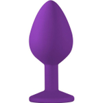 Средняя анальная пробочка с голубым кристаллом Cutie Medium (8,2 см , фиолетовый с голубым) (Цвет: фиолетовый с голубым)