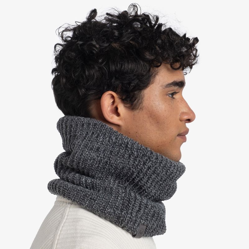 Вязаный шарф-труба с флисом Buff Neckwarmer Knitted Polar Vaed Grey Heather Фото 5