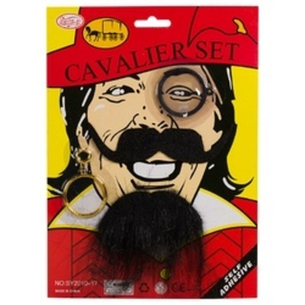 Набор Кавалерист (борода, усы, брови) черный