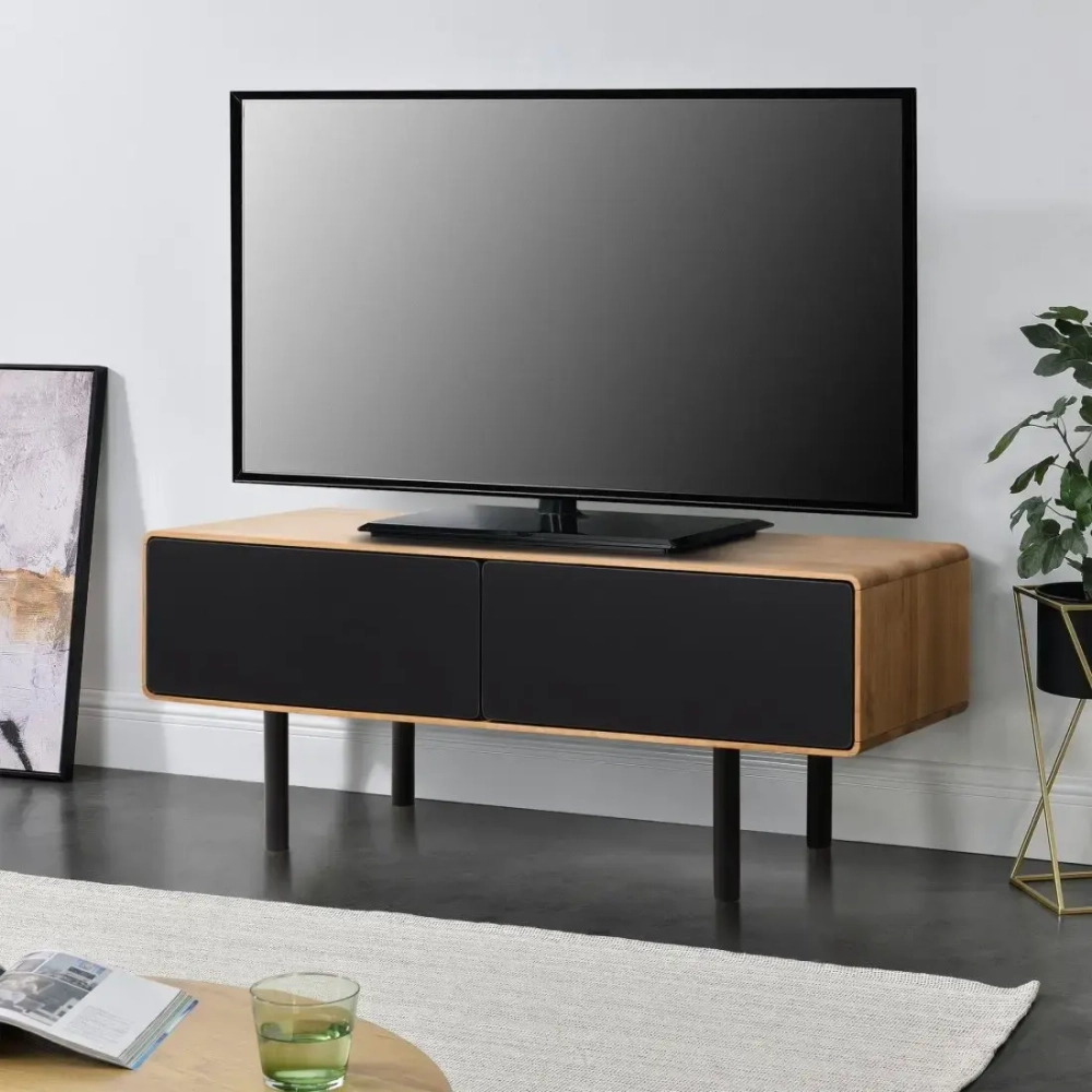 Тумба под ТВ из массива дуба лофт Киото 2.0.2