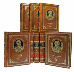 Подарочное издание в кожаном переплете в 10 томах "Ломоносов М. В. Полное собрание сочинений"