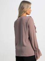 Блуза шифоновая Вэнси (какао) Б15659-8М LT Collection