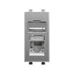 Компьютерная розетка RJ-45 модульная, кат. 6 экранированная,"Avanti","Закаленная сталь", 1 модуль