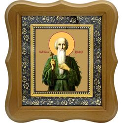 Павел Фивейский, Египетский, преподобный отшельник. Икона на холсте.