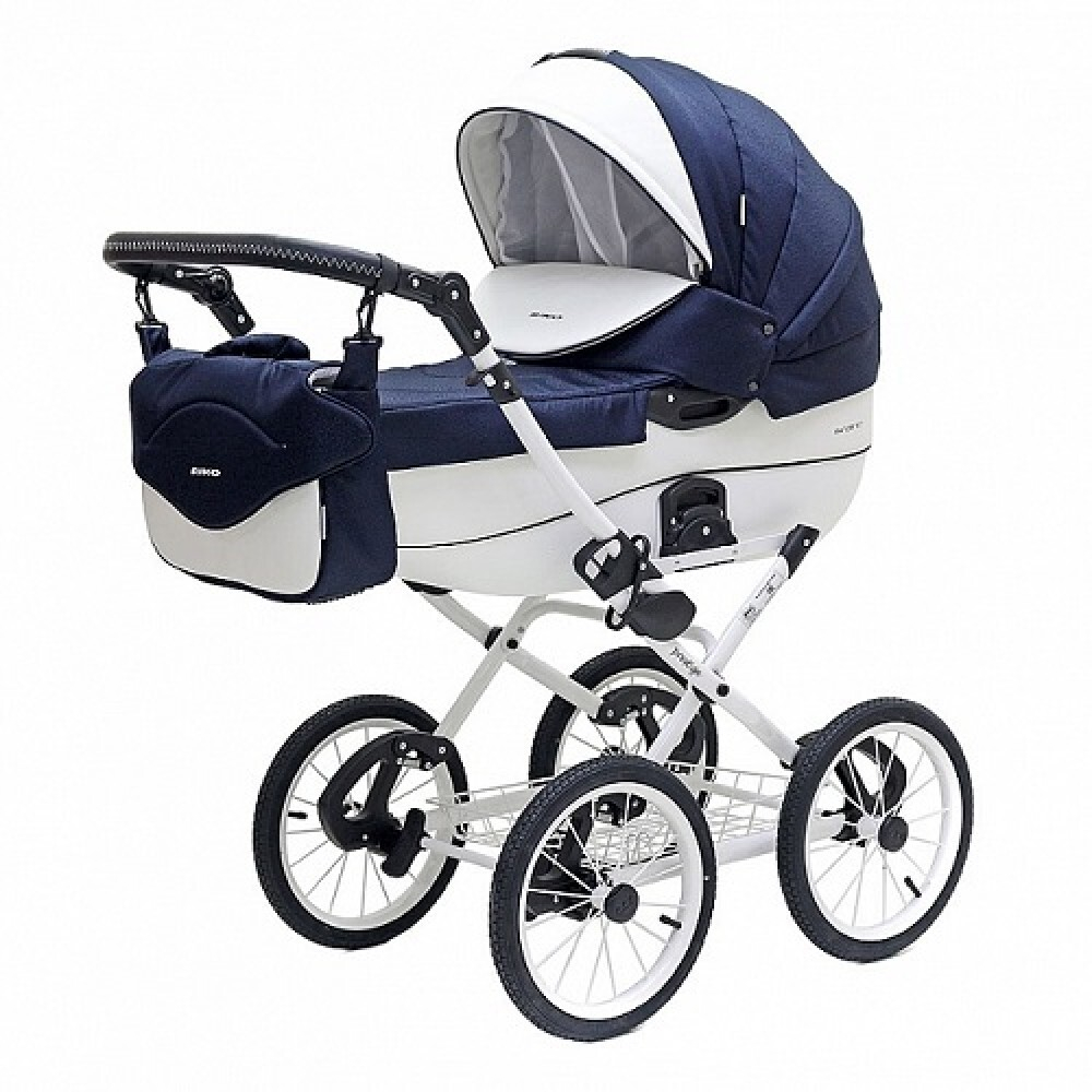 Детская коляска Riko Brano Ecco Prestige 2 в 1 (Синий/белый)