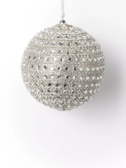Винтажный стеклянный шар Зеркальный хоровод 10 см., 1 шт., Karlsbach (15257)