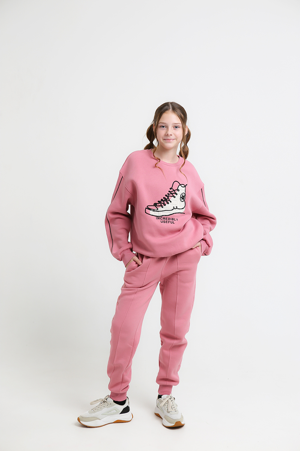 Брюки трикотаж. кэжл. с начесом д/д Beneti (T) 6300