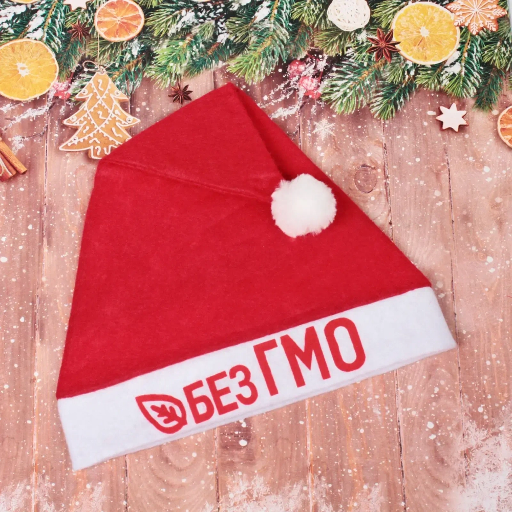 Колпак новогодний текстильный «Без ГМО» 29х37см