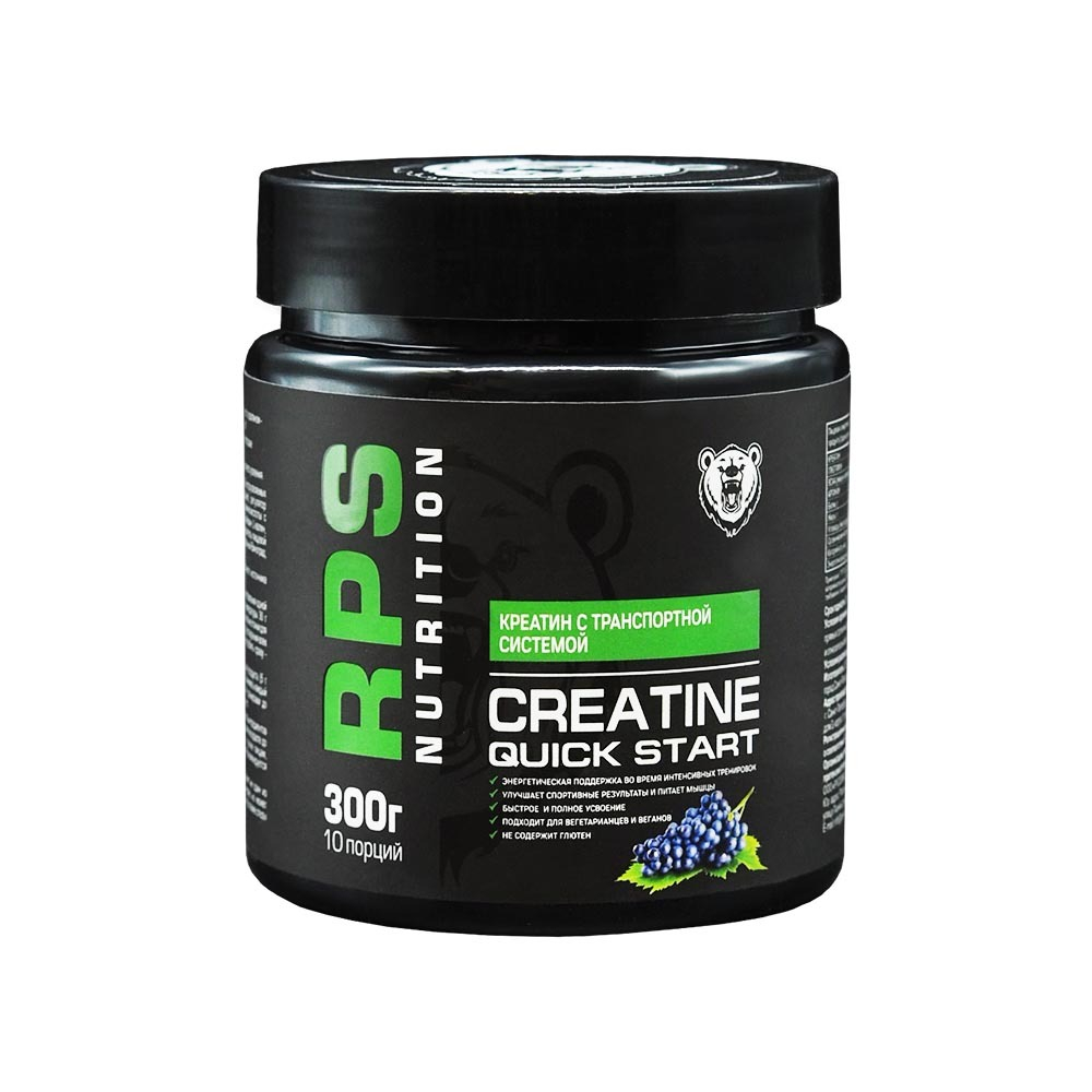 КРЕАТИН QUICK START 300г БАНКА, CREATINE QUICK START RPS NUTRITION