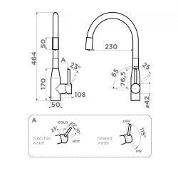 Смеситель Omoikiri Yatomi-2-Plus-BN-BL