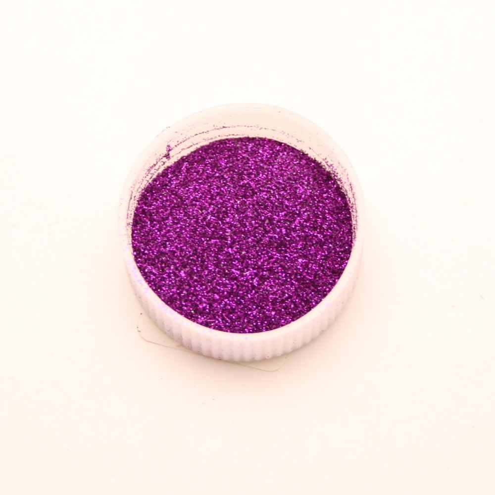 Глиттер(блестки) 0,1мм(1/256&quot;), баночка 20мл, цвет: фиолетовый (1уп = 10баночек)