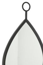 Зеркало "Капля" черное малое 30.5x2x53.5см Металл,зеркало