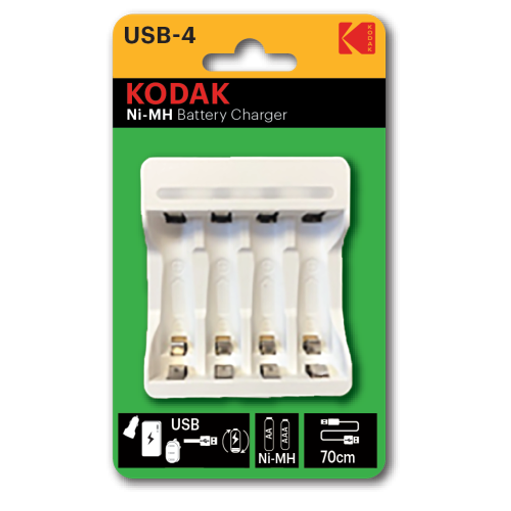 Зарядное устройство для аккумуляторов Kodak C8002B USB [K4AA/AAA]