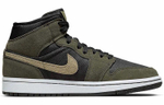 Кроссовки Jordan Air Jordan 1 Mid Olive Green (Женская размерная сетка)