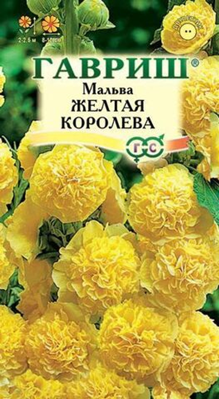 Мальва Желтая королева Гавриш