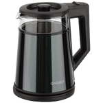 Чайник электрический 1,2л ENERGY E-200 стекло, серый, двойной корпус