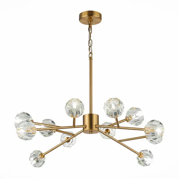 SL1166.303.12 Светильник подвесной ST-Luce Латунь/Прозрачный G9 LED 12*5W ROMANO