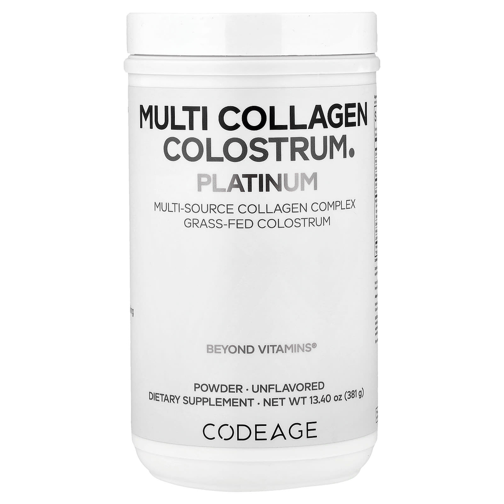 Codeage, Multi Collagen Colostrum Platinum, без добавок, 381 г (13,40 унции)
