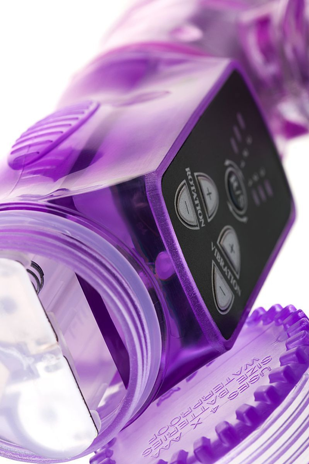 Фиолетовый вибратор High-Tech fantasy с клиторальным лепестком - 21 см. (Цвет: фиолетовый)