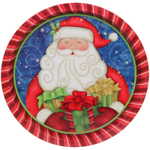 Поднос жестяной 32см «Веселый Дед мороз»